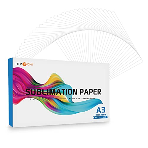 HTVRONT Sublimation Paper 11x17 inches - 150 Sheets Inkjet Sublimation Paper Compatible with Inkjet Printer 120gsm… - Image 1