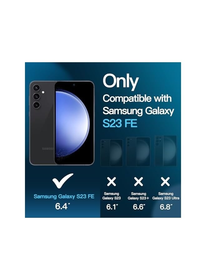 جي تيك واقي شاشة JETech لهاتف Galaxy S23 FE مقاس 6.4 بوصات، متوافق مع بصمات الأصابع، طبقة من الزجاج المقوى، شفاف عالي الدقة، 3 عبوات - Image 2