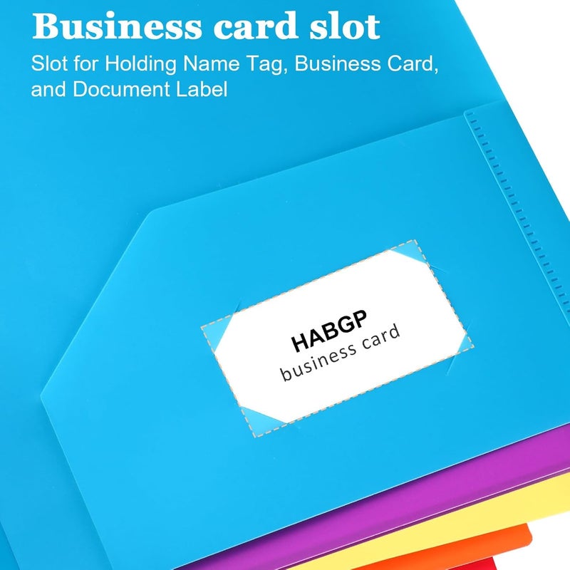 Stable inert material 5 Pcs File Folders with Pockets, Plastic Colored File Folders for Documents, Cute Decorative Letter Size Folders for Filing Cabinet, for Filing Cabinet, School, Office, Business Resume Cost saving user oriented build - Image 4