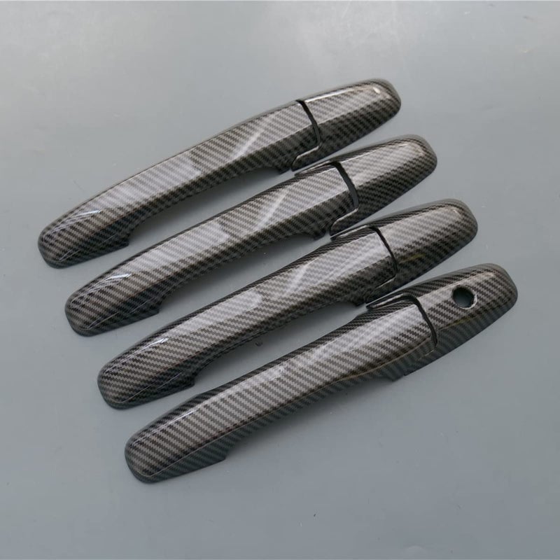 1 Set Sport Carbon Fiber Style Door Handle Cover Trim for Honda Civic 20062011 Pilot 20092015 Carbon Fiber Print