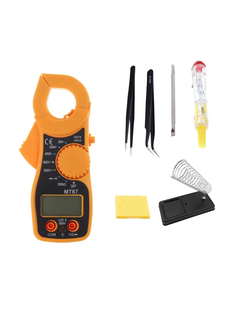 CRAFTS HAVELI CRAFTS HAVELI Combo of Digital Meter MT87 Anti Static Tweezer 2Pc 2in 1 Tester Soldering Iron Stand Sponge  - Image 1