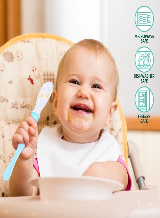 1st Step Dual Ended BPA Free Silicone Spoon Set (Blue) - Image 3