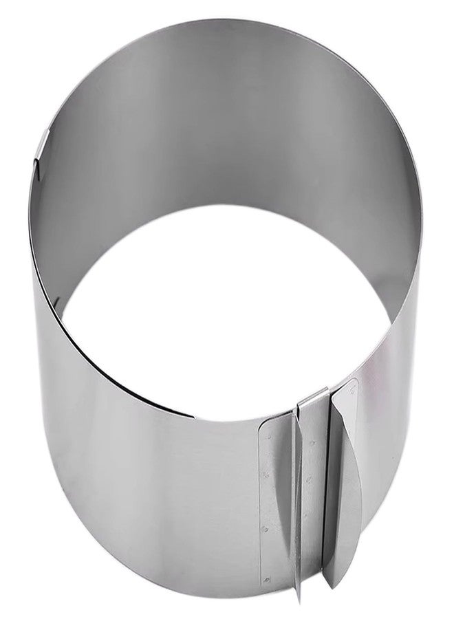 OZXNO 1 Pcs Mousse Cake Molds Adjustable Cake Ring 6 to 12 Inch Round Cake Trimmer Stainless Steel Round Cookie Cutter for Baking Pastry Cake Decor (H 3.35 Inch) - Image 1