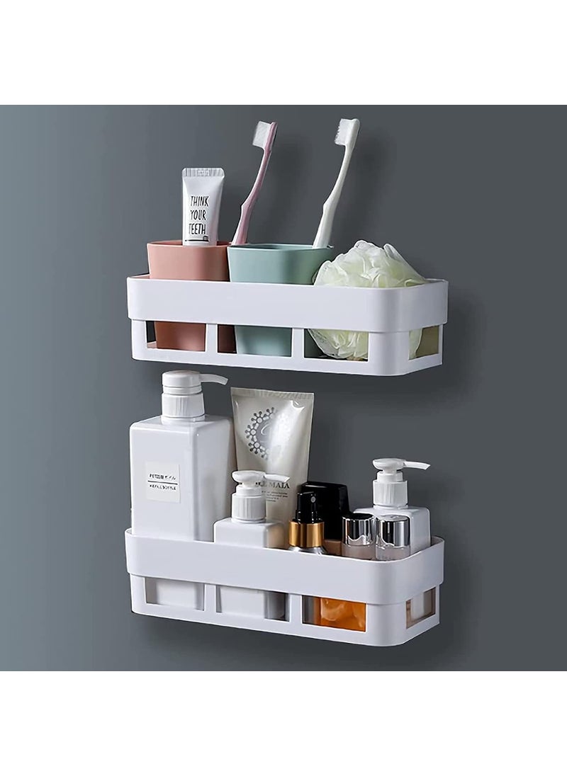 Perpetual - perpetual Bathroom Organiser, Self Adhesive Bathroom Shelf for Wall, Washroom Organizer, Bathroom Rack Stand Without Drilling (Pack of 2) - Image 1