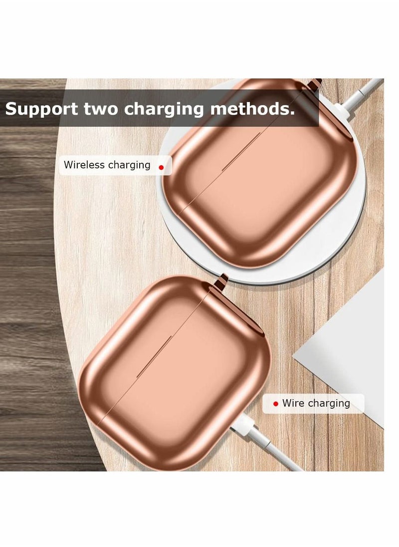 Case for AirPods 3rd Generation, Hybrid Soft Silicone Shock-Absorbing Protective Case with Keychain, Support Wireless Charging