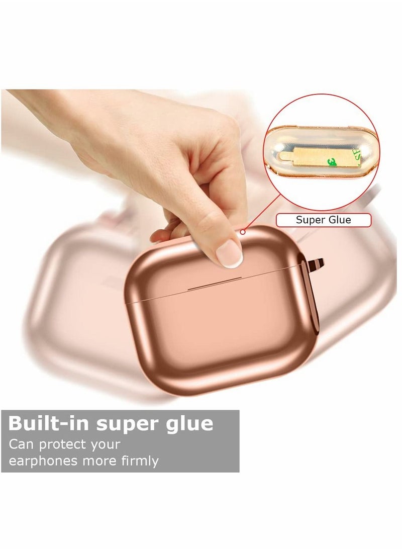 Case for AirPods 3rd Generation, Hybrid Soft Silicone Shock-Absorbing Protective Case with Keychain, Support Wireless Charging