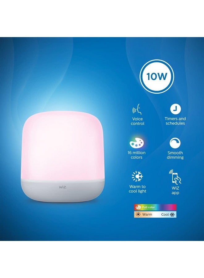Philips 10W Wi-Fi Smart LED Table Lamp with Music Sync, Voice Control & Dimmable Feature | Color Changing Bedside Lamp for Home & Decoration | Alexa & Google Assistant Compatible | Multicolor (Hero) - Image 3
