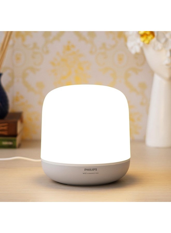 Philips 10W Wi-Fi Smart LED Table Lamp with Music Sync, Voice Control & Dimmable Feature | Color Changing Bedside Lamp for Home & Decoration | Alexa & Google Assistant Compatible | Multicolor (Hero) - Image 1