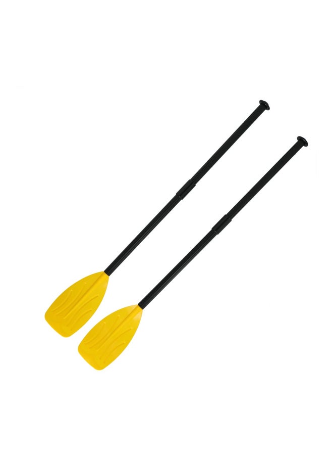 INTEX 2-Piece Plastic Ribbed Blade Boat Oar Set Black and Yellow 122 x 25 x 25 cm 59623  - Image 1