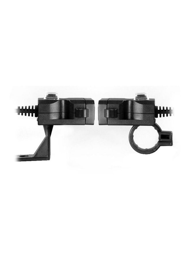 حامل للهاتف المحمول بمنفذ USB للسيارة مع مفتاح شاحن أسود - Image 1