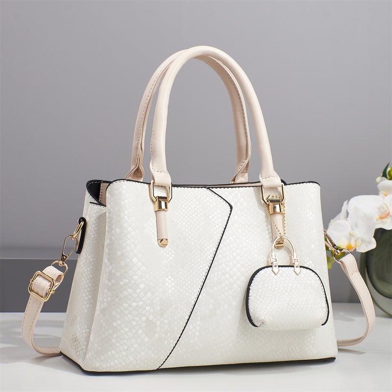 New Snake Pattern Stitching Daffy Bag High-Grade Sense Shoulder Crossbody Bag High-Grade Fashion Portable Women'S Bag - Image 1