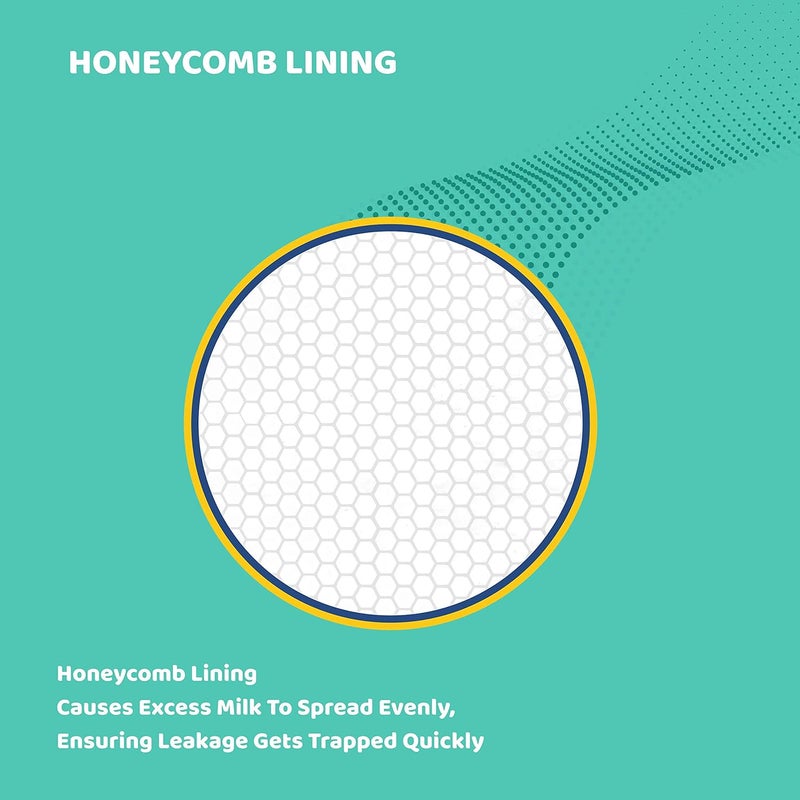 1st Step وسادات الرضاعة القابلة للتصرف بتصميم خلية النحل، فائقة الامتصاص (عبوة من 24) - Image 5