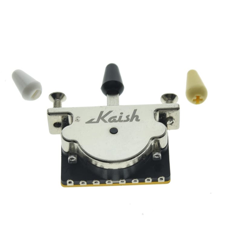 KAISH Heavy Duty 5 Way Guitar Pickup Lever Switch Selector Switch for Strat Tele with 3 Plastic Tips - Image 1