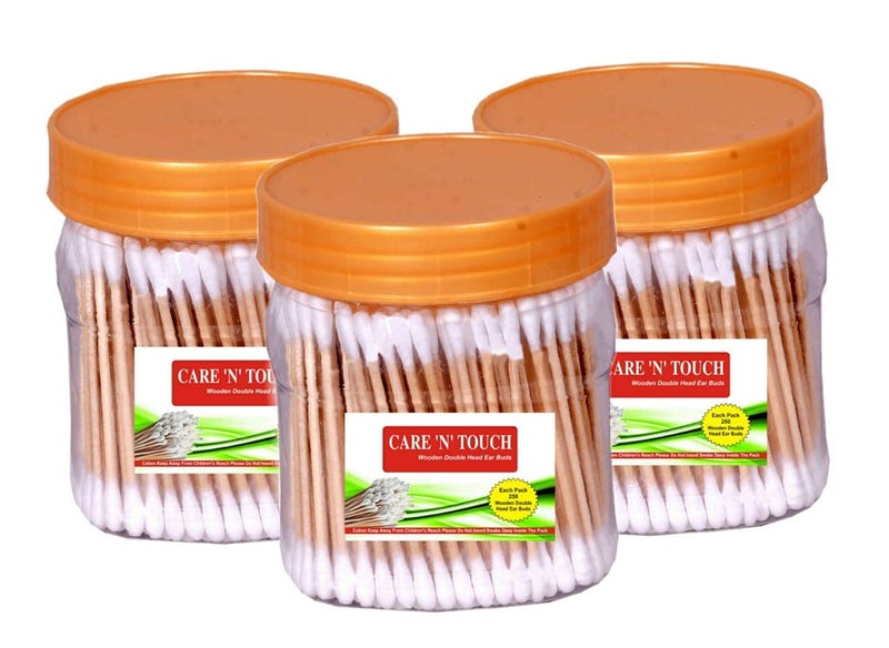 CARE 'N' TOUCH Care N Touch Wooden Double Head Cotton Ear Buds (PACK OF 3) - Image 5