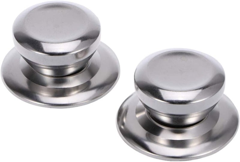 Bukela 2Pcs Stainless Steel Pot Knobs Replacement Pot Lid Universal Lid Knob Anti-scalding Cookware LidPot Handle for Home Kitchen - Image 1