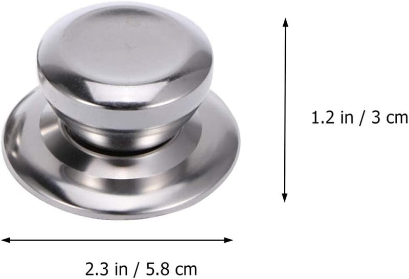 Bukela 2Pcs Stainless Steel Pot Knobs Replacement Pot Lid Universal Lid Knob Anti-scalding Cookware LidPot Handle for Home Kitchen - Image 4
