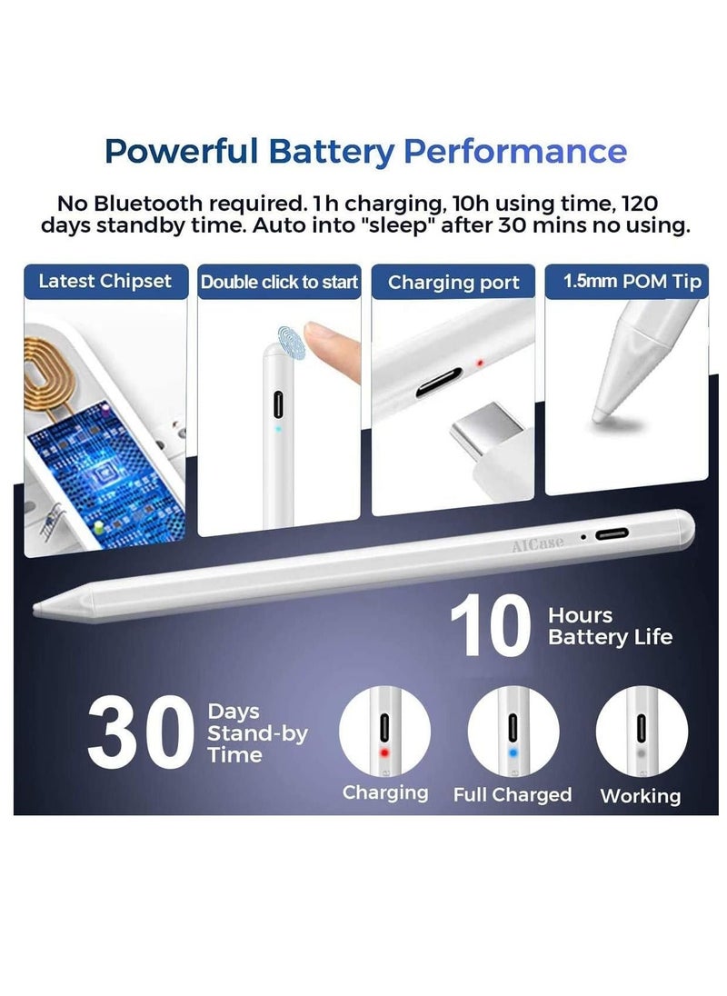 Stylus Pen for iPad with Palm Rejection, Active Pencil Compatible (2018-2020) iPad Pro (11/12.9 Inch),iPad 6th/7th Gen,iPad Mini 5th Gen,iPad Air 3rd Gen for Precise Writing/Drawing"