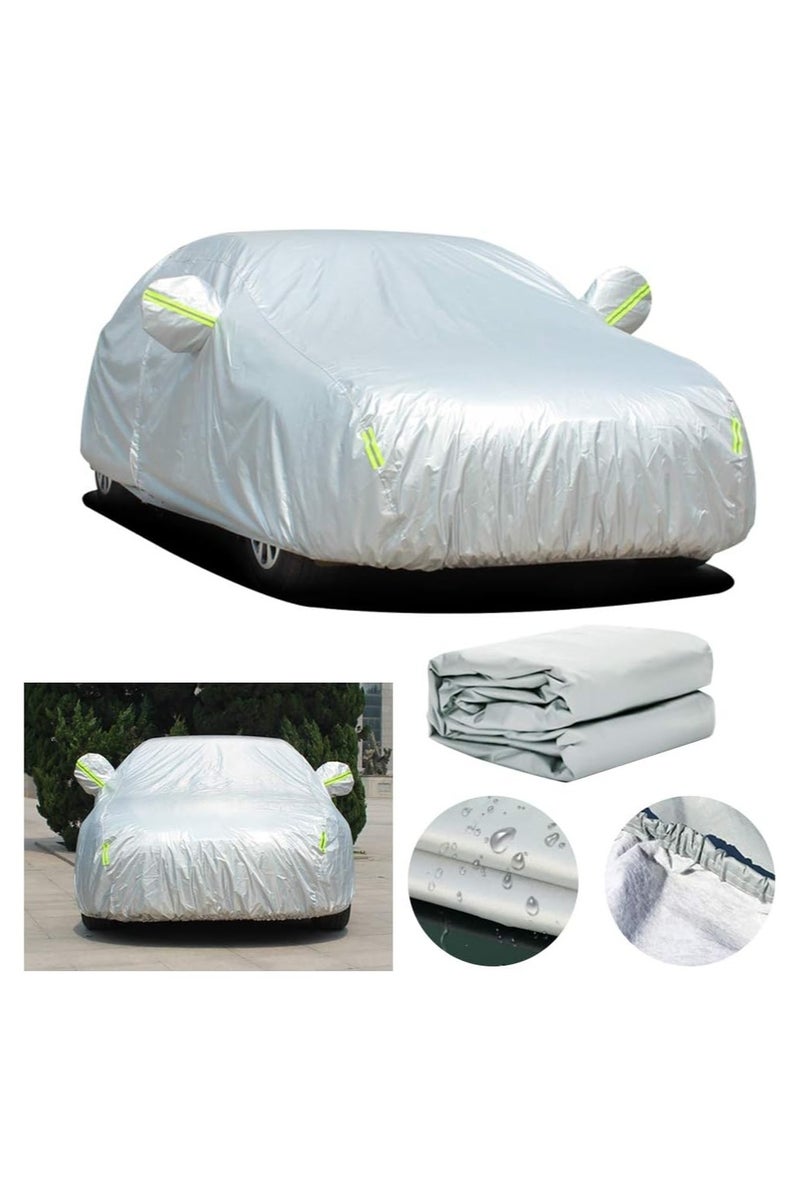 Car Cover  Sun proof All Weather Sun with Night Reflective Windproof Dustproof Waterproof UV Protection Full Covers OxFabric - Image 1