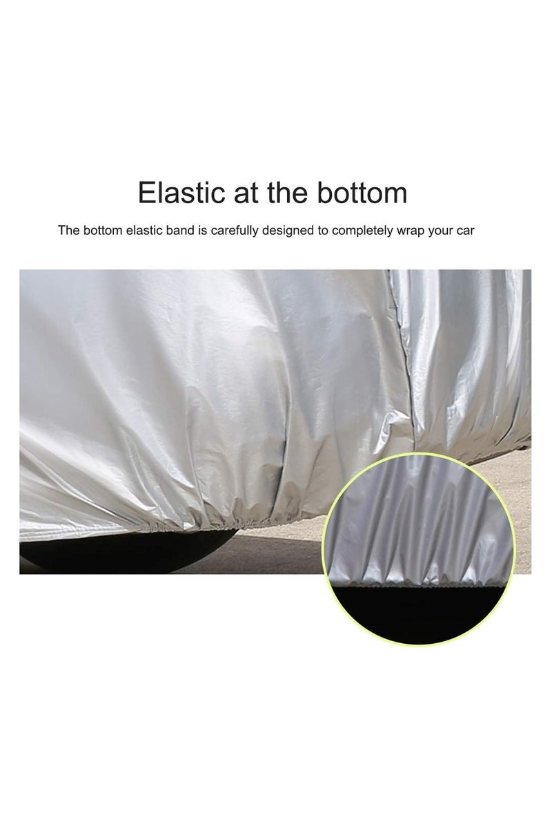 Car Cover  Sun proof All Weather Sun with Night Reflective Windproof Dustproof Waterproof UV Protection Full Covers OxFabric - Image 3