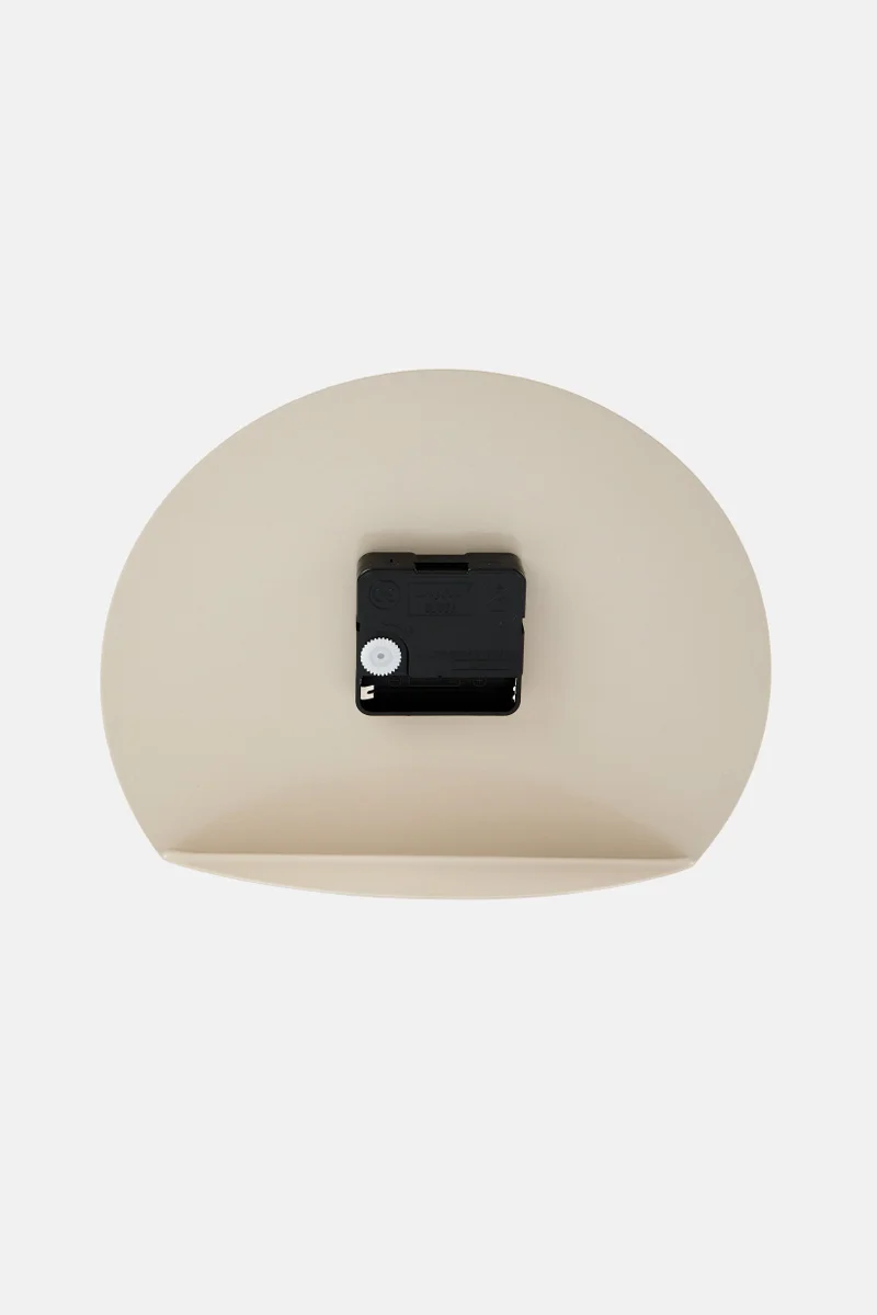 Muy Mucho Metal Semicircular Clock, Grey