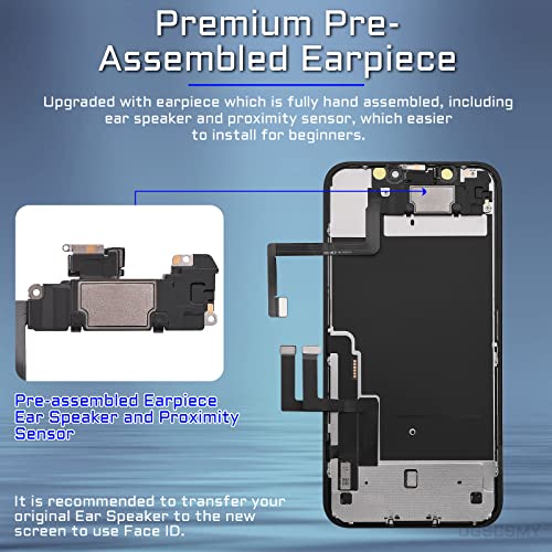DGSCSMY for iPhone 11 Screen Replacement with Front Speaker Proximity Sensor 6.1" 3D Touch LCD Display Digitizer Full Assembly Glass Fix Tools Waterproof Adhesive Repair kit for A2111 A2221 A2223 - Image 3