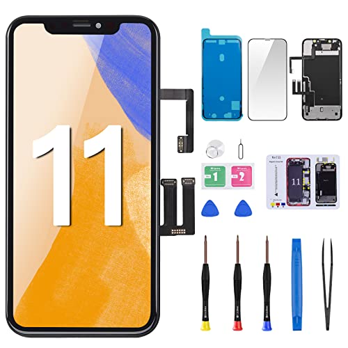 DGSCSMY for iPhone 11 Screen Replacement with Front Speaker Proximity Sensor 6.1" 3D Touch LCD Display Digitizer Full Assembly Glass Fix Tools Waterproof Adhesive Repair kit for A2111 A2221 A2223 - Image 1
