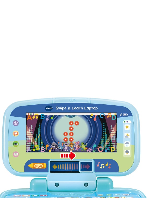 vtech Swipe & Learn Laptop Toy with Sliding Screens, Music & Learning Apps for Toddlers - Image 2