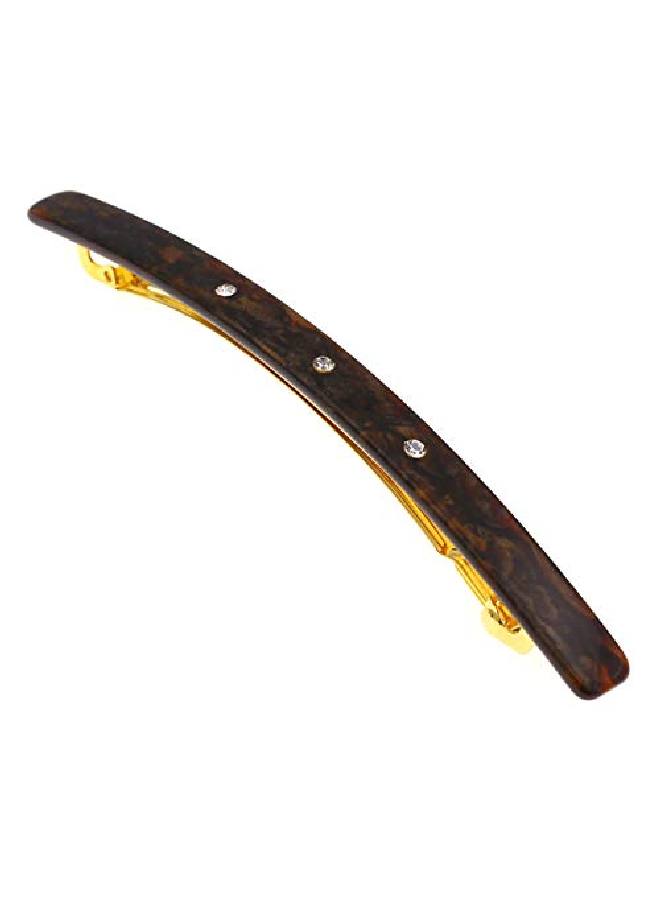 CAMILA Paris Cp2976 French Hair Barrette Large Handmade Brown Long Skinny Strong Hold Grip Hair Clips For Women Thin Automatic No Slip And Durable Styling Girls Hair Accessories Made In France - Image 2