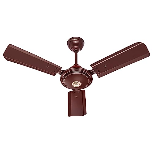 ACTIVA Apsara 900mm Ceiling Fan, 650 RPM High Speed Air Delivery, 3 Wide Tipped Blades, Anti Dust Coating, 60 Watt Motor, 2 Years Warranty (Brown) - Image 1