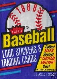 Fleer 1988 Fleer Baseball Logo Stickers & Trading Cards (1 Wax-pack) - Image 2