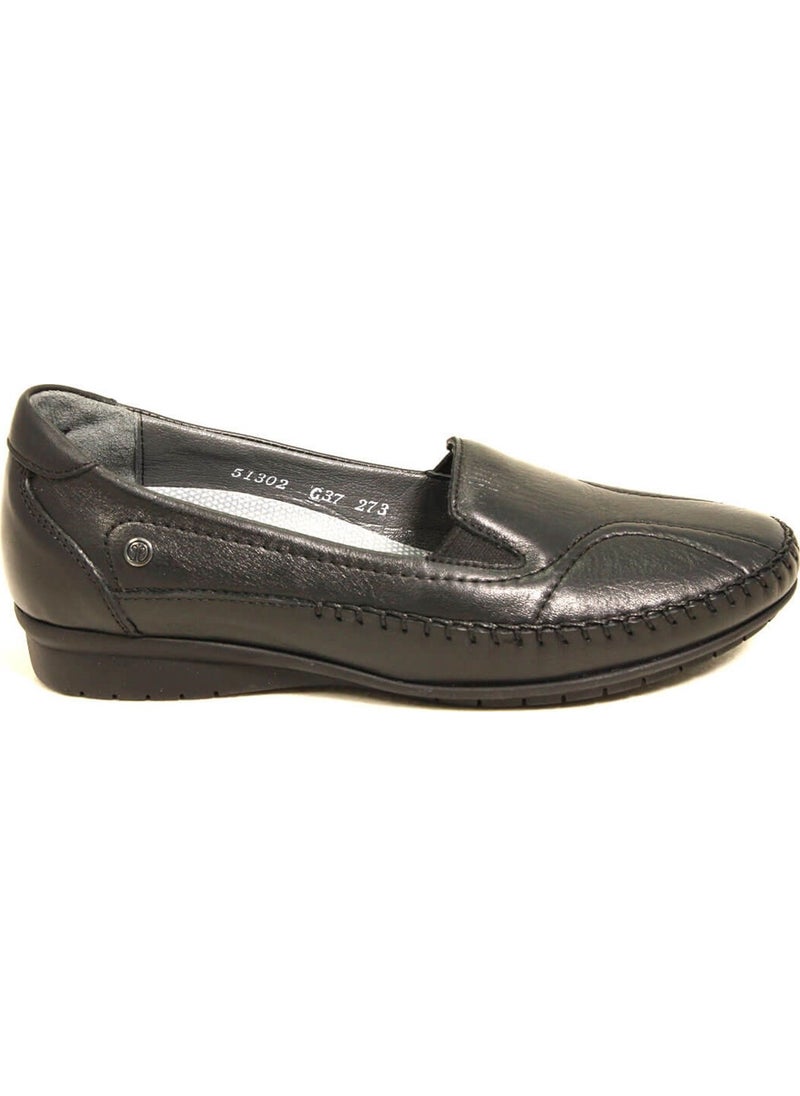 Forelli 51302 Women's Black Comfort Leather Shoes  - Image 2