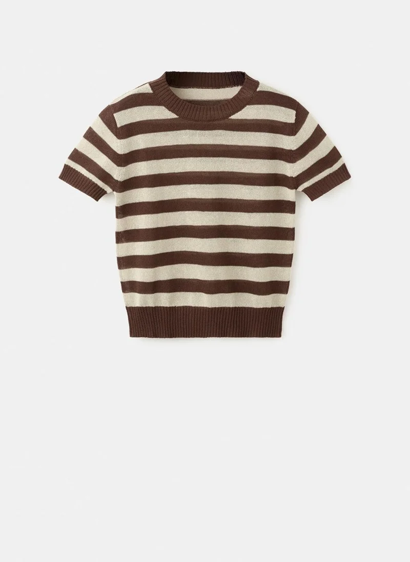 Mango  Crop striped sweater for Women | Best Price UAE