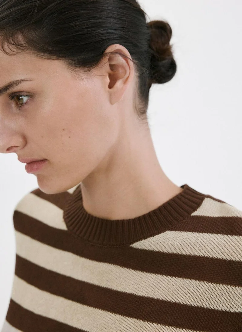 Mango  Crop striped sweater for Women | Best Price UAE