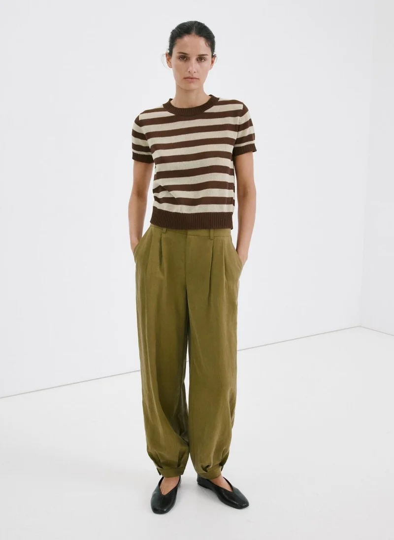 Mango  Crop striped sweater for Women | Best Price UAE