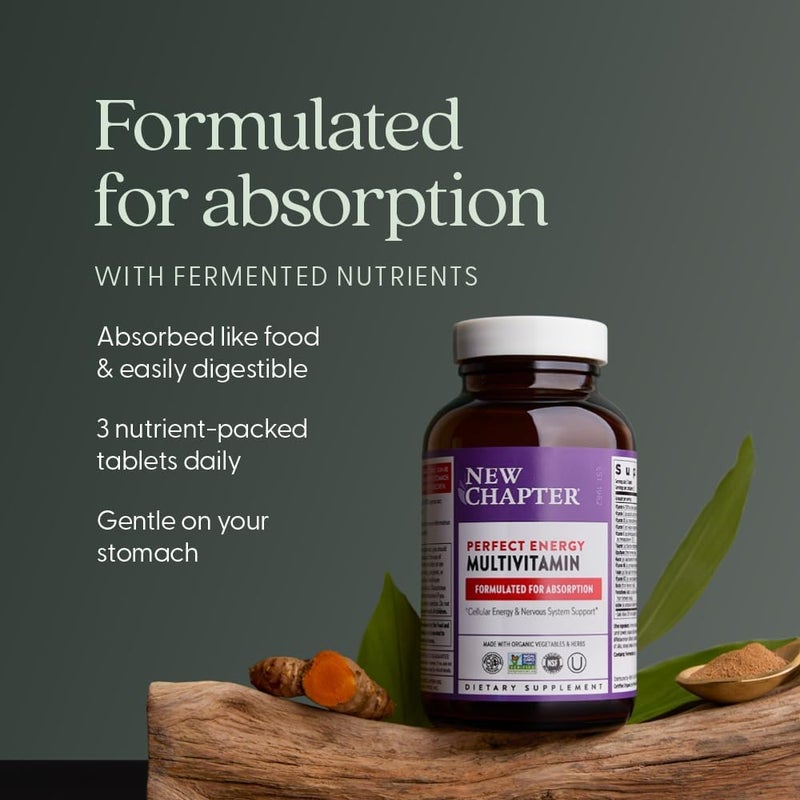 New Chapter Perfect Energy Multivitamin - 96 Tablets for Balanced Energy and Stress Support with B Vitamins and Vitamin D3 - Image 4
