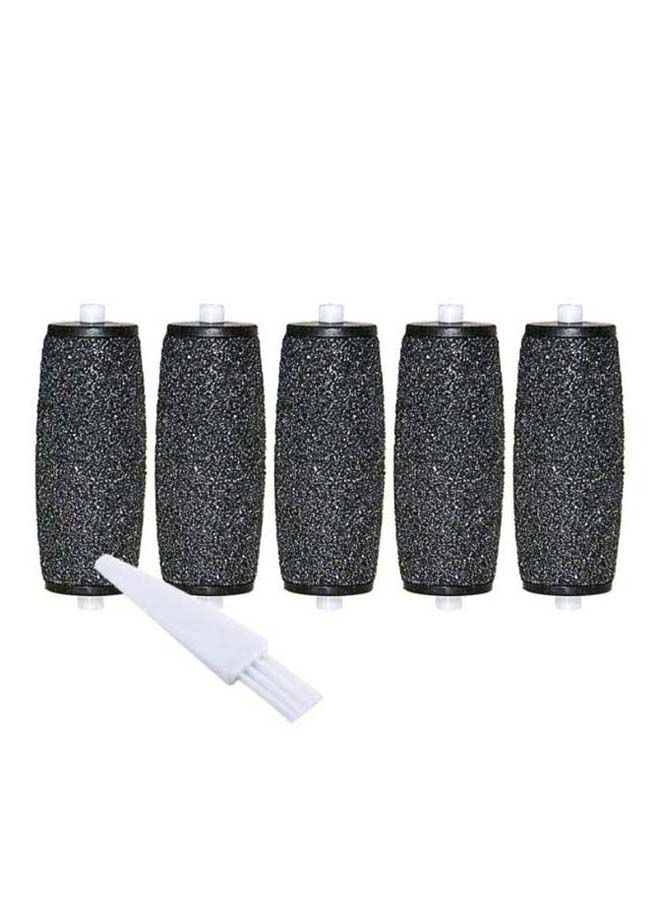 نيبمينينت مجموعة بكرات بديلة لإعادة تعبئة جهاز العناية بالقدم مكونة من 5 قطع مع فرشاة أسود/ أبيض - Image 3