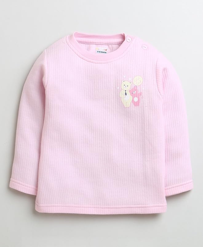 BUMZEE Pink & Yellow Girls Full Sleeves Cotton Thermal T-Shirts Pack of 2 Age - 5-6 Years (Peb9626I-pnk.YLW) - Image 4