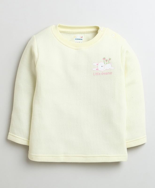 BUMZEE Pink & Yellow Girls Full Sleeves Cotton Thermal T-Shirts Pack of 2 Age - 5-6 Years (Peb9626I-pnk.YLW) - Image 2