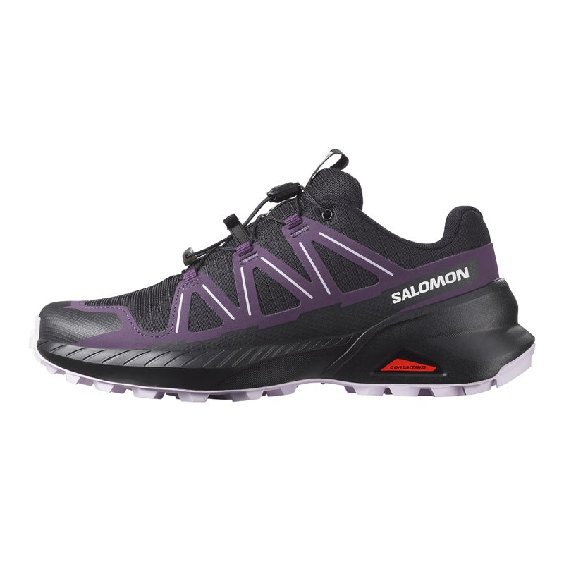 Salomon Womenâ€™s Speedcross Peak Trail Running Shoes - Black/Nightshade/Orchid Petal - 5 - Image 1