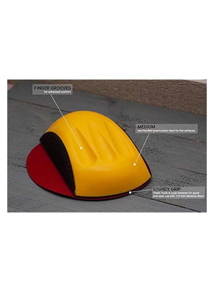 PROMASS 75x125mm Hand Sanding Block for 5 inch (125mm) Hook & Loop Grip Abrasive Discs - GP15901 - Image 2