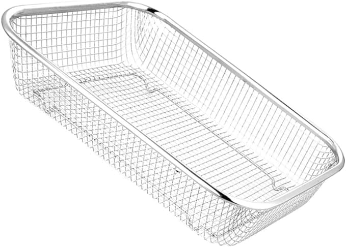 Kruvad Stainless Steel Fruit Vegetable Drain Basket with Drip Tray MultiPurpose Washing Filter Basket Sink Colander - Image 3
