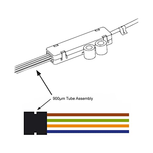 5er Link Technology 6 Strand Fiber Optic Buffer Tube Fan-Out Kit 25" Long. Field installable fanout Solutions for transitioning 250μm fibers to 900um for Direct Connector Termination (6 Strand) - Image 4