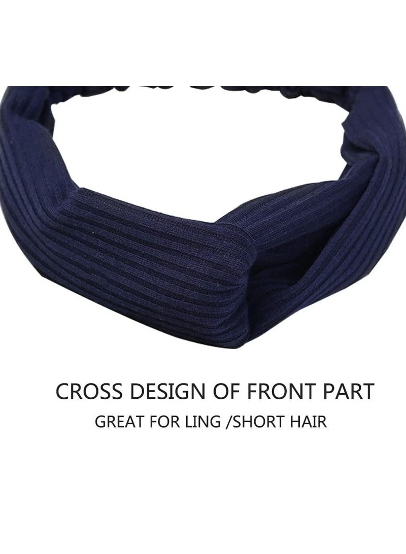 Loquat 6-Pack Boho Non-Slip Twist Knot Headbands for Women, Stretchy Hair Accessories - Image 4