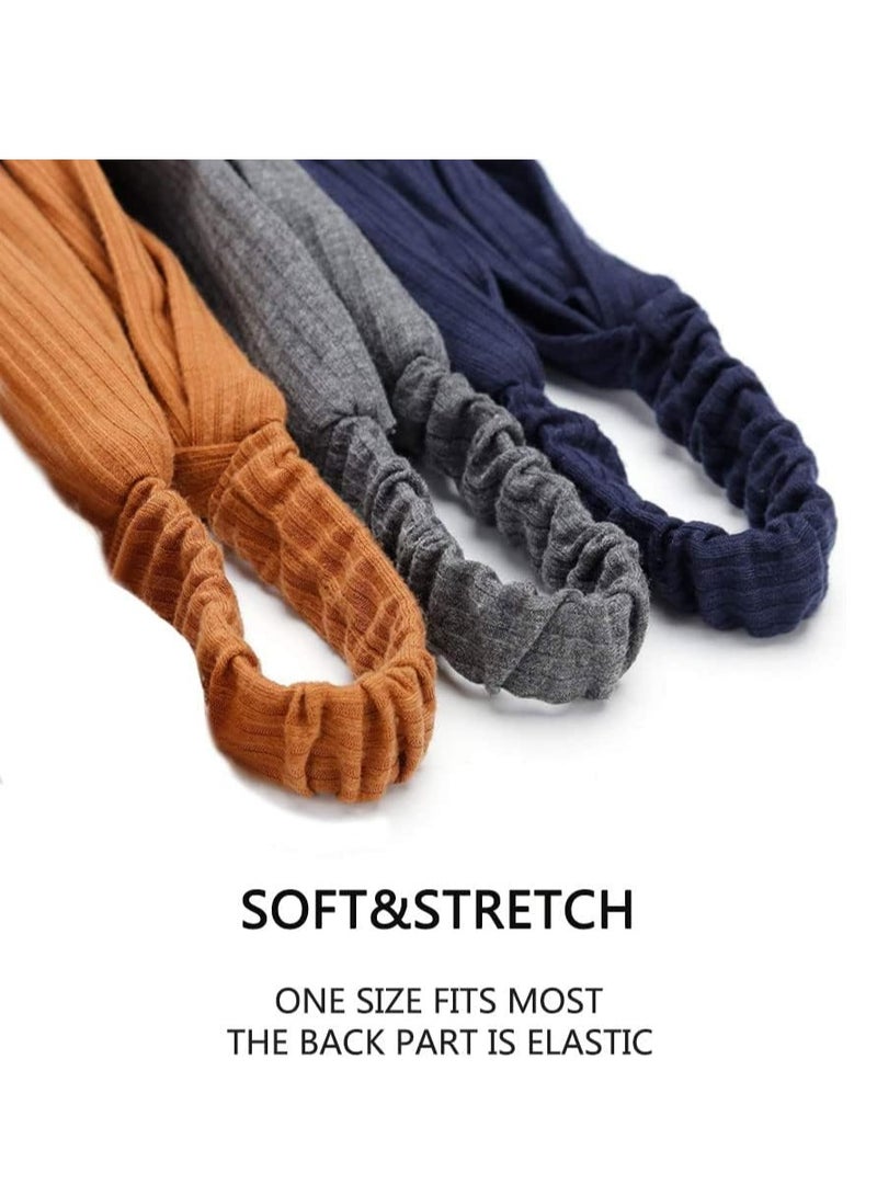 Loquat 6-Pack Boho Non-Slip Twist Knot Headbands for Women, Stretchy Hair Accessories - Image 2