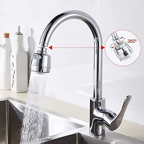 SHIDHMI Kitchen Sink Aerator - 360° Movable Rotatable Faucet Sprayer Head Replacement for Anti-Splash Tap With 2 Modes - Image 4
