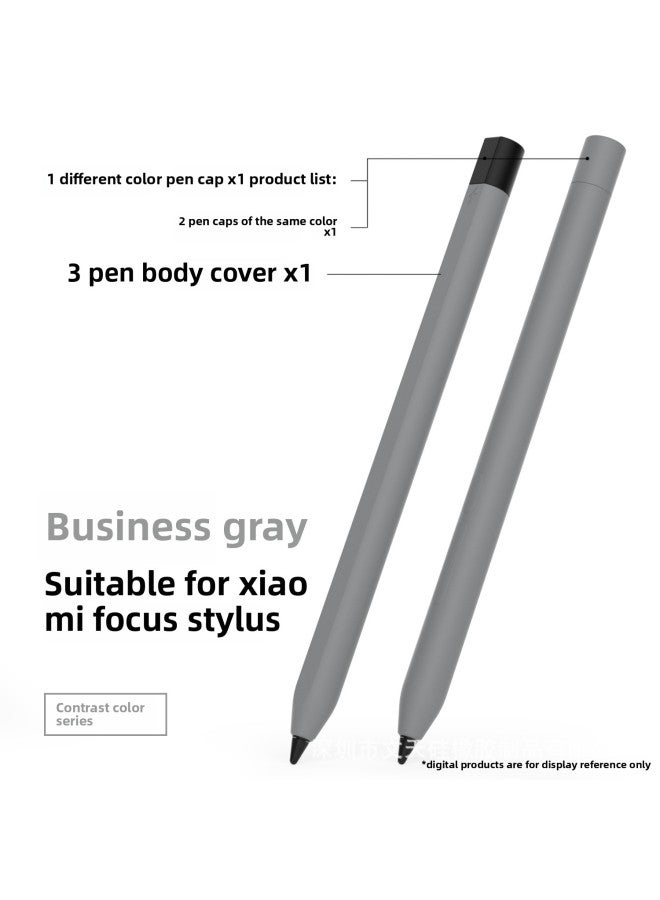 لـ Xiaomi Focus Stylus Pen Case Collision Color لـ Xiaomi Stylus Silicone Case وقائي بالجملة - اللون: رمادي تجاري - Image 1