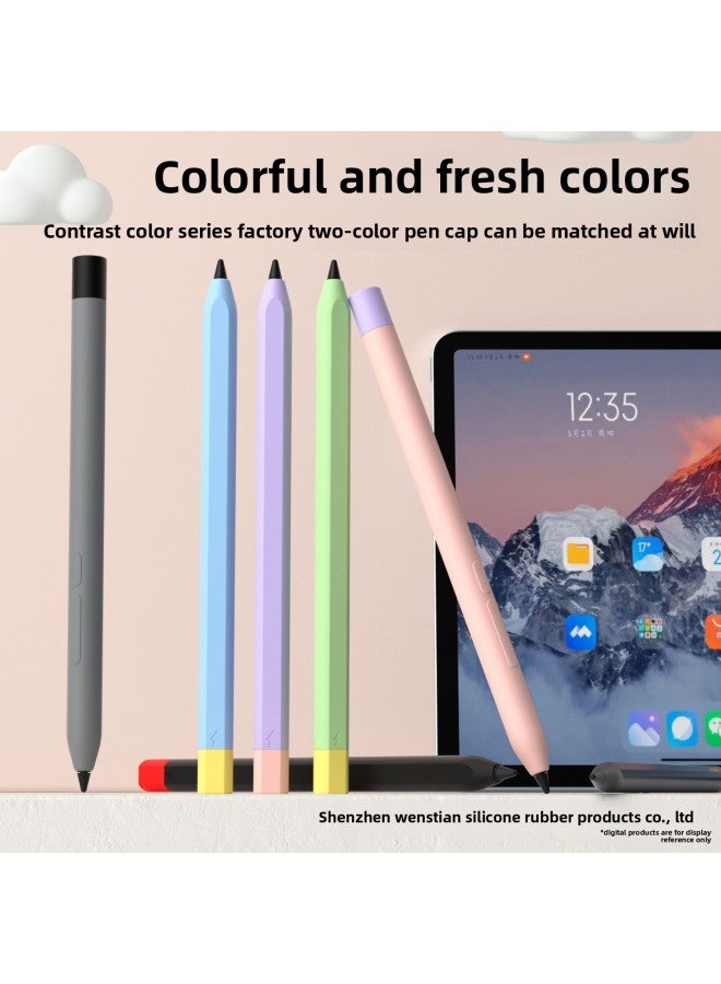 لـ Xiaomi Focus Stylus Pen Case Collision Color لـ Xiaomi Stylus Silicone Case وقائي بالجملة - اللون: رمادي تجاري - Image 2
