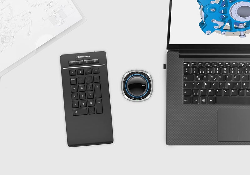 3 دي كونكشن لوحة الأرقام اللاسلكية Numpad Pro بتقنية Bluetooth وUSB-C، باللون الأسود المطفي - Image 5