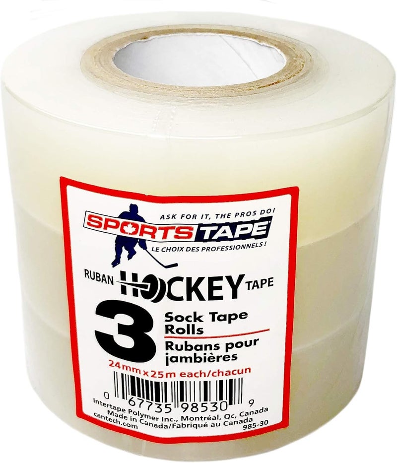 Sports Tape SportsTape Hockey Tape Multipack, Clear, 3 Roll - Image 1
