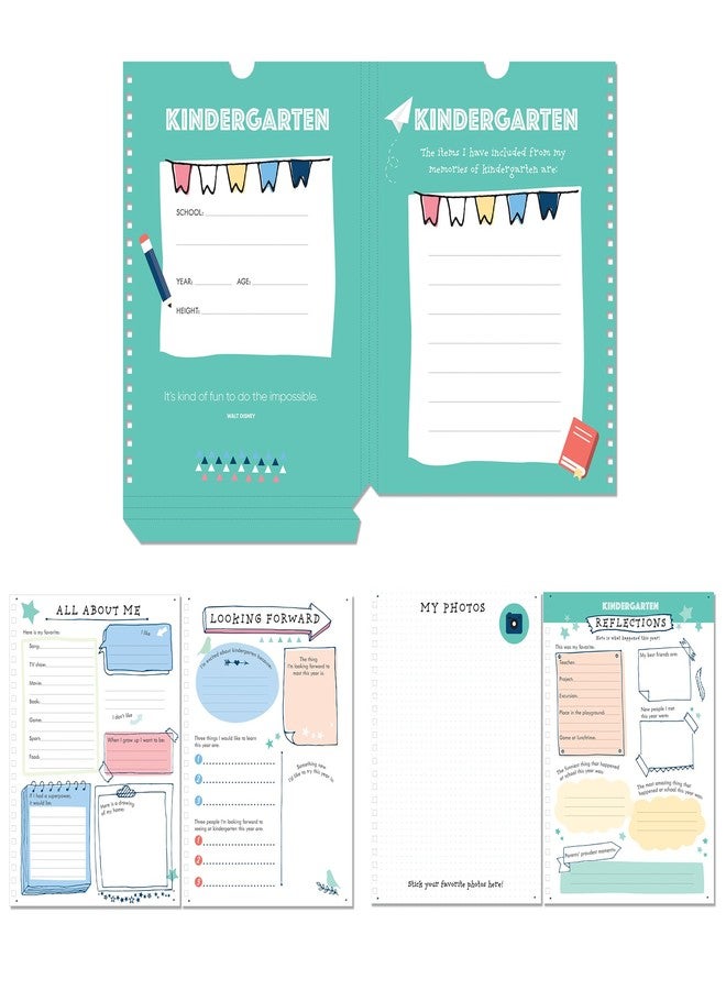 هينكلر: مذكرات سنوات دراستي - حفظ ذكريات الأطفال من الروضة إلى الصف الثاني عشر، وتخزين الشهادات والميداليات، مع مخطط للطول - Image 4